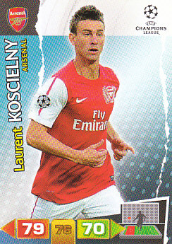 Laurent Koscielny Arsenal 2011/12 Panini Adrenalyn XL CL #13